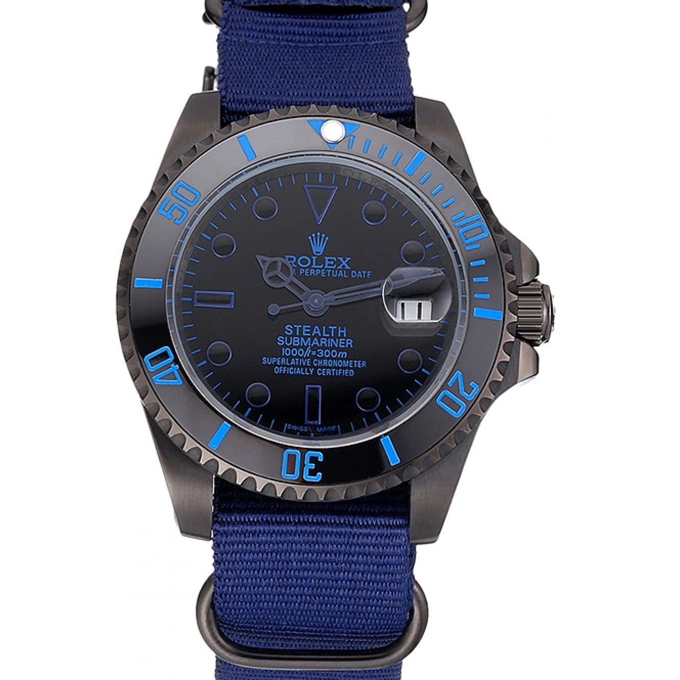 Strap 622008 Submariner Rolex Blue Nylon Stealth 0528